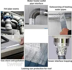 عرض 2 بكرة لاصق الإصلاحات دكت تيب ضد الماء والحرارة