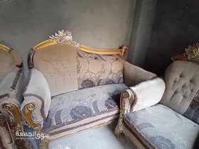 طقم انتريه كامل العضم زان(2كنبه+ 2كرسي+طرابيزه) - 4